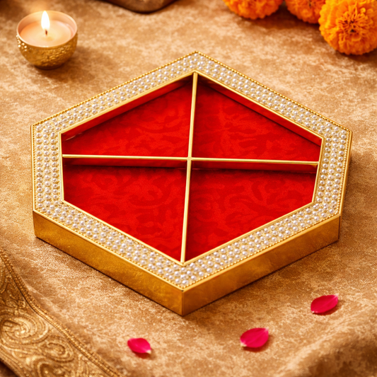 6 Kona Moti Dry Fruit Velvet Tray