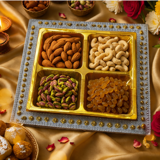 4 Khana Sheesha Fancy Dryfruit Tray