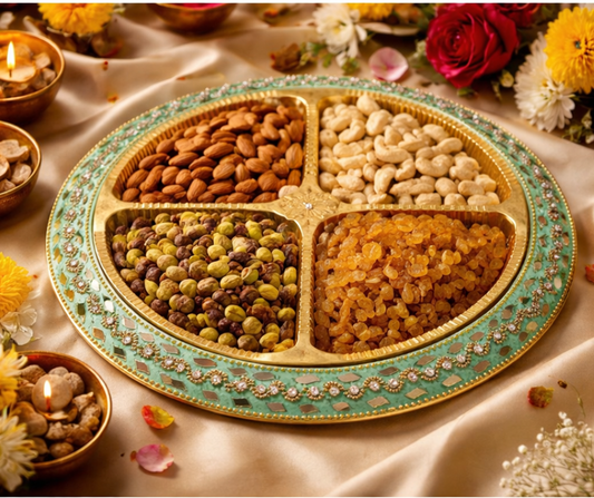 5 Khana Round paper Dryfruit tray