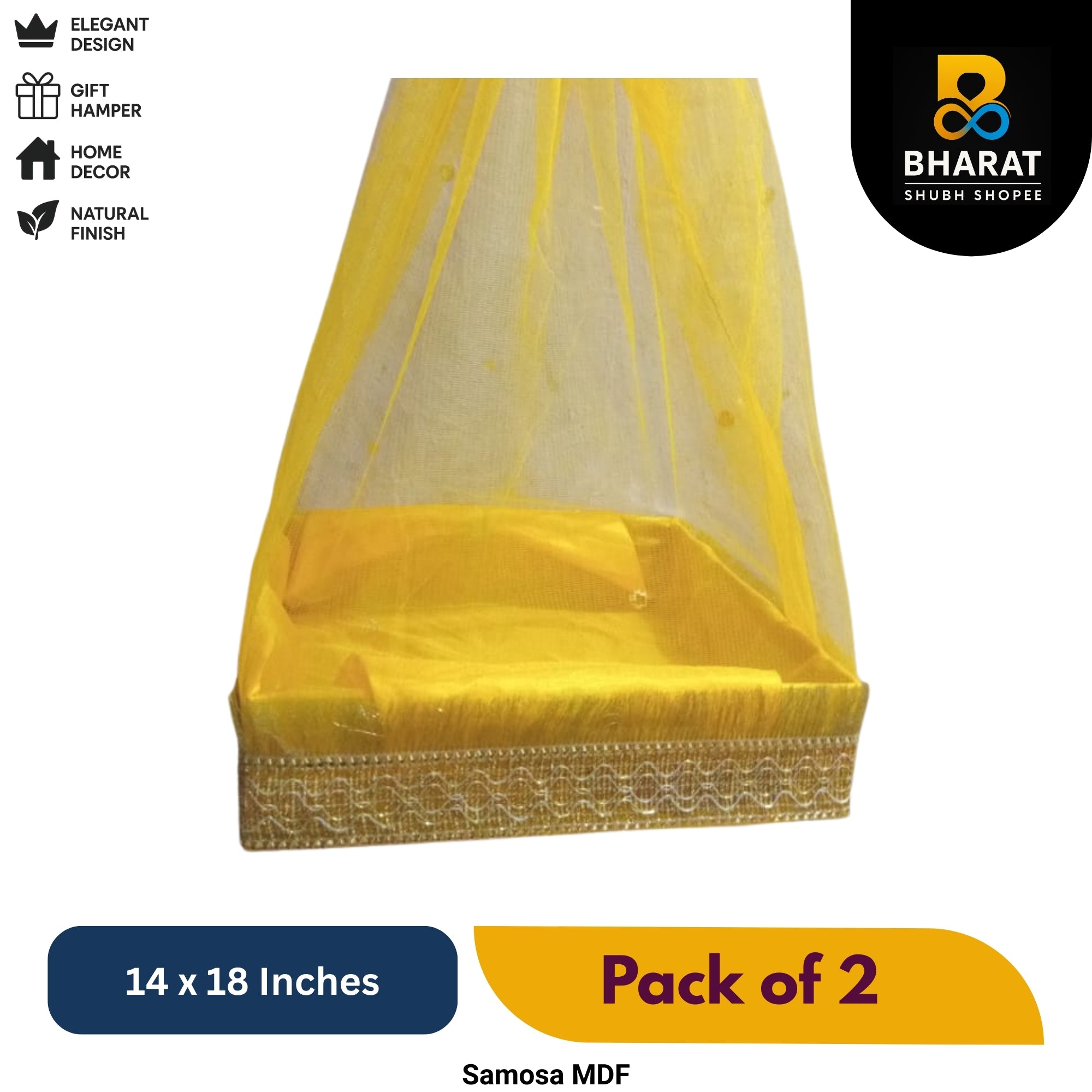 Premium Samosa MDF 14 x 18 Inches – Pack of 2 for Gifting & Decor – Bharat Shubh Shopee