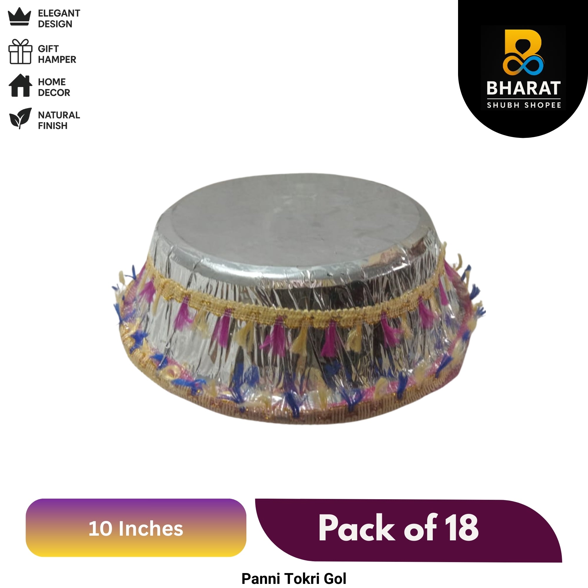 Premium Panni Tokri (Basket) 10 Inch – Pack of 18 for Gifting & Decor – Bharat Shubh Shopee