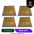 Premium 4 Khana Colour Cavity Dryfruit Tray 12 x 12 Inches – Pack of 4 | Bharat Shubh Shopee