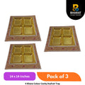 Premium 4 Khana Colour Cavity Dryfruit Tray 14 x 14 Inches – Pack of 3 | Bharat Shubh Shopee