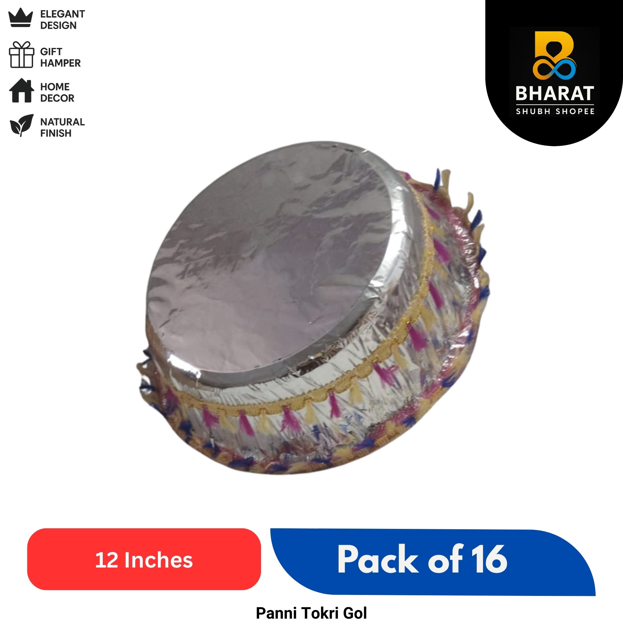 Premium Panni Tokri (Basket) 12 Inch – Pack of 16 for Gifting & Decor – Bharat Shubh Shopee