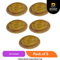 Premium 5 Khana Round Cavity Dryfruit Tray 14 Inch – Pack of 5 for Gifting & Decor – Bharat Shubh Shopee
