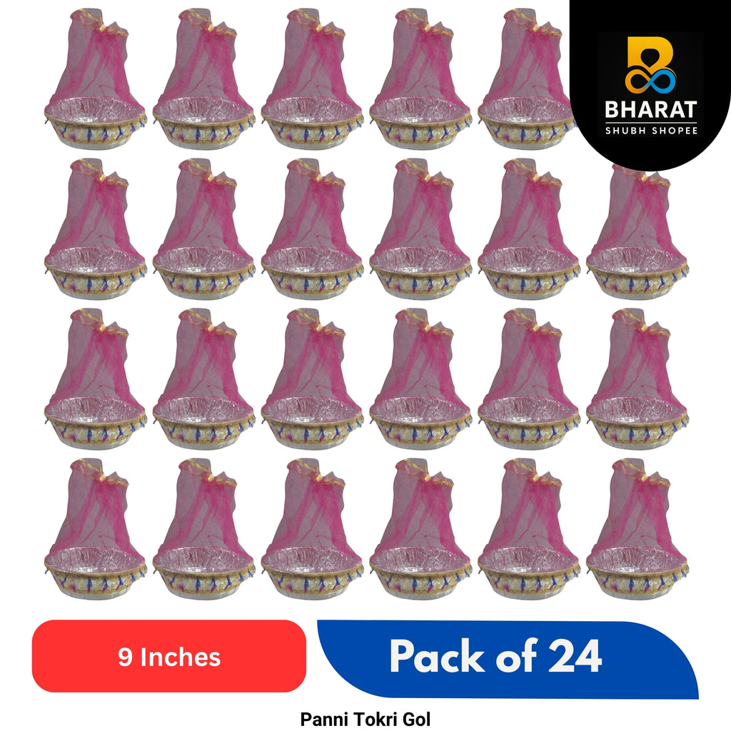 Premium Panni Basket (Tokri) 9 Inch – Pack of 24 for Gifting & Decor – Bharat Shubh Shopee