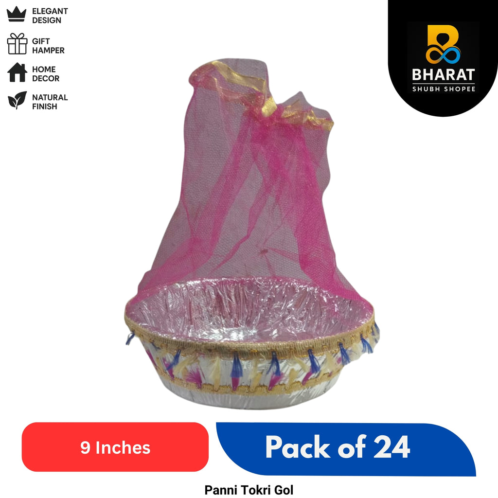 Premium Panni Basket (Tokri) 9 Inch – Pack of 24 for Gifting & Decor – Bharat Shubh Shopee
